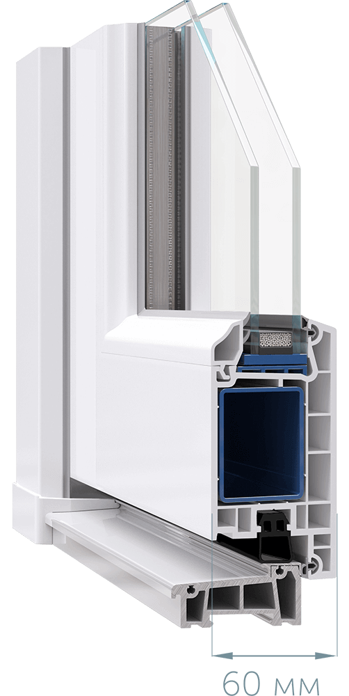 Дверные створки с монтажной шириной 60мм